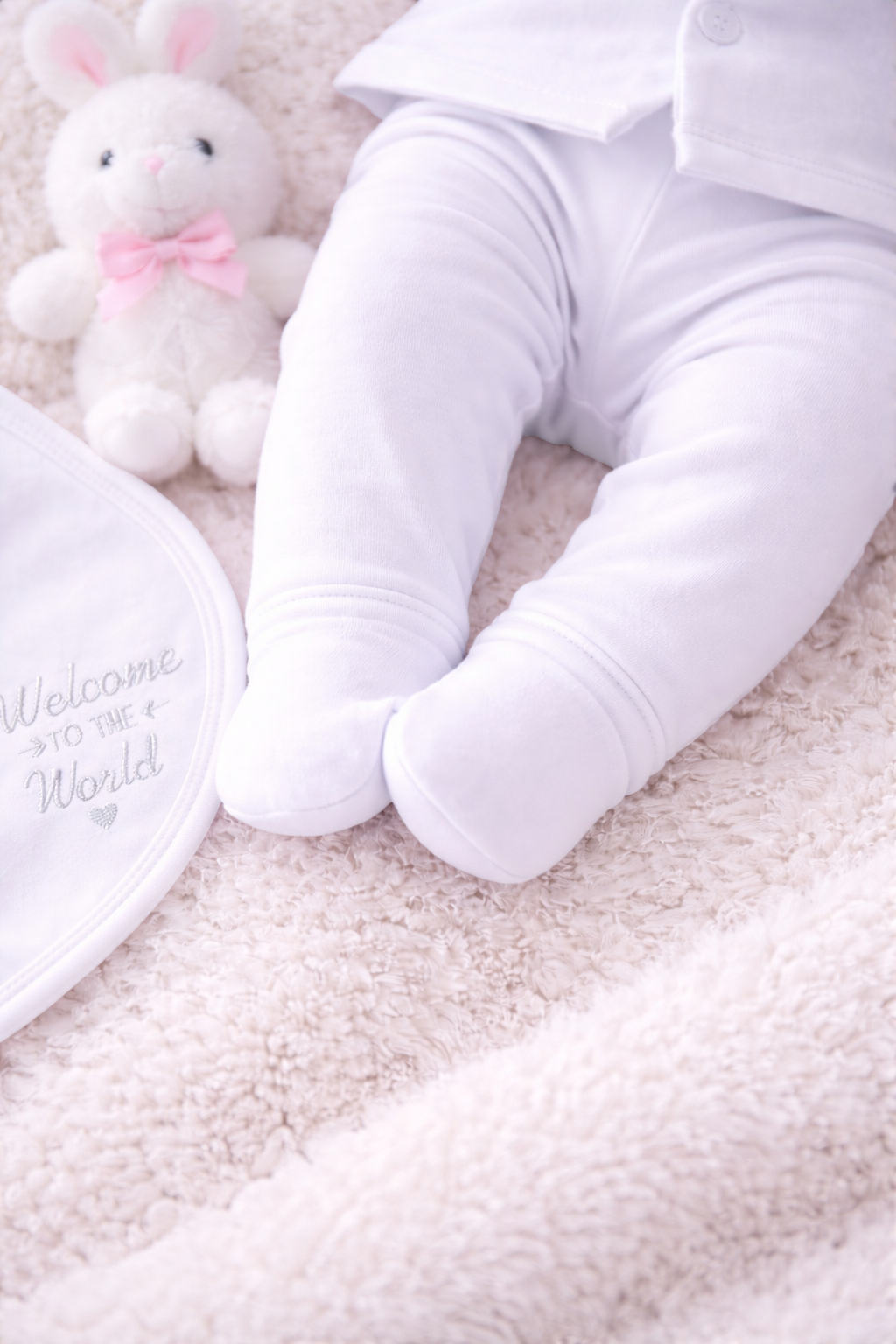 White Newborn Baby Baba Babies Cuddle Set 5 pcs
