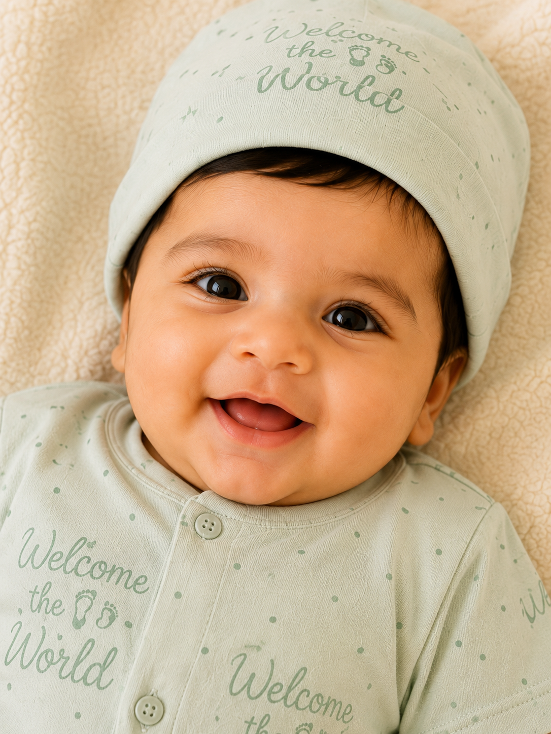 Mint Green Newborn Baby Baba Babies Cuddle Set 3 pcs