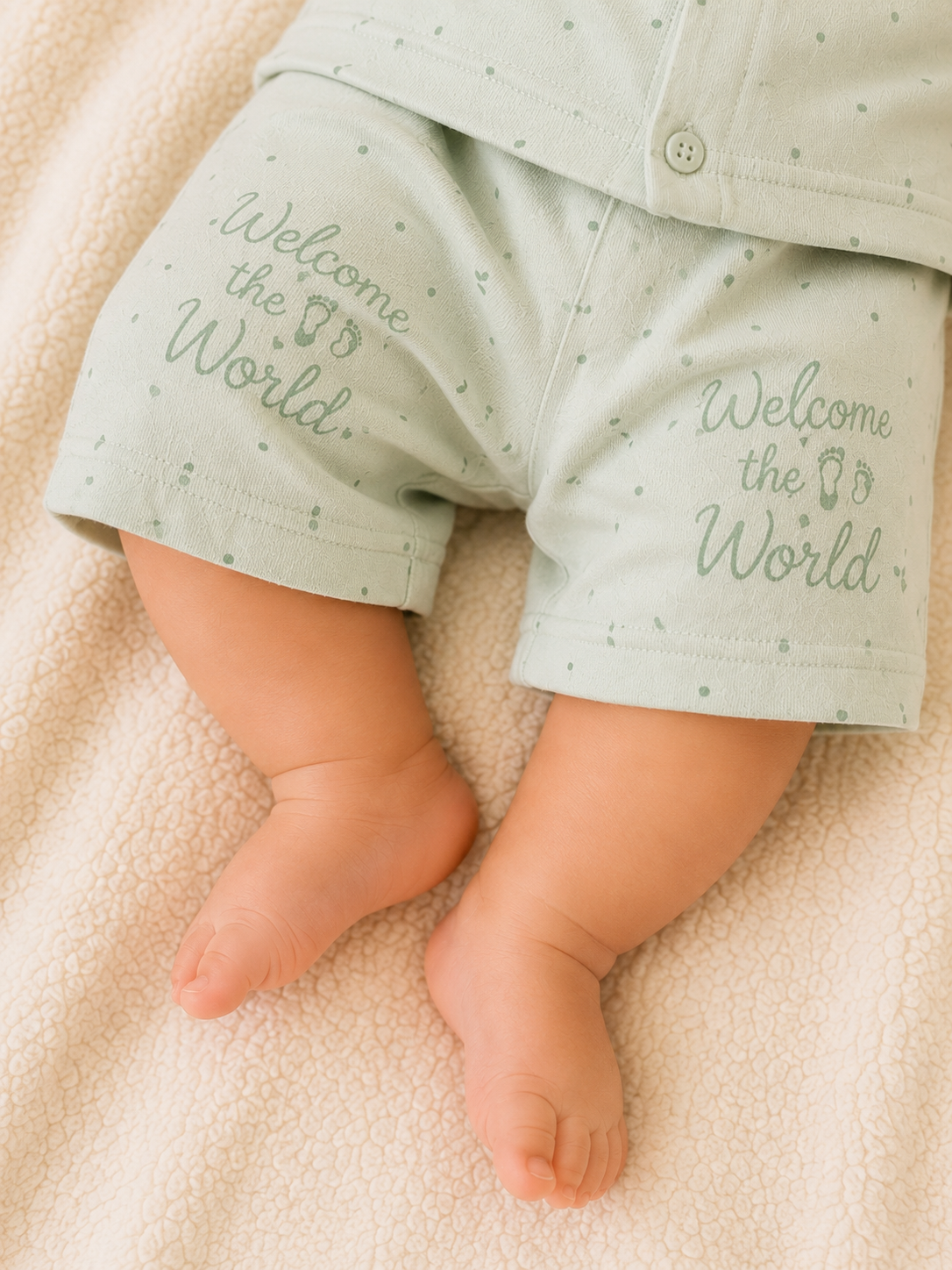 Mint Green Newborn Baby Baba Babies Cuddle Set 3 pcs