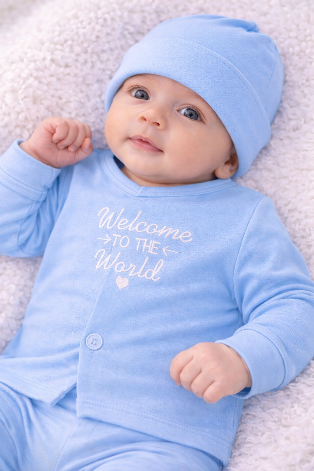 light blue  Newborn Baby Baba Babies Cuddle Set 5 pcs