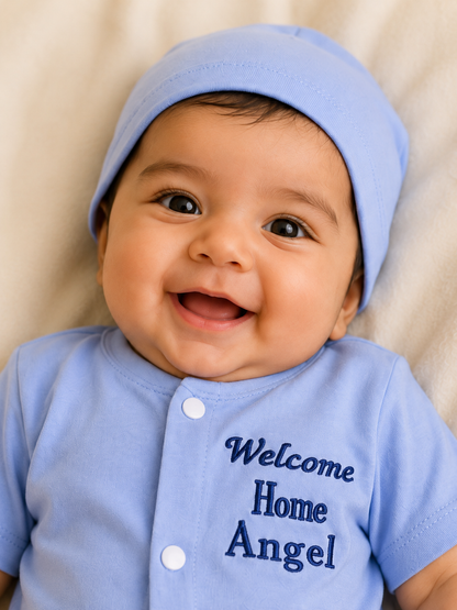 Light Blue Newborn Baby Baba Babies Cuddle Set 3 pcs
