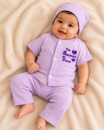 Light Purple Newborn Baby Baba Babies Cuddle Set 3 pcs