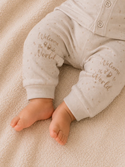 Warm Beige Newborn Baby Baba Babies Cuddle Set 3 pcs