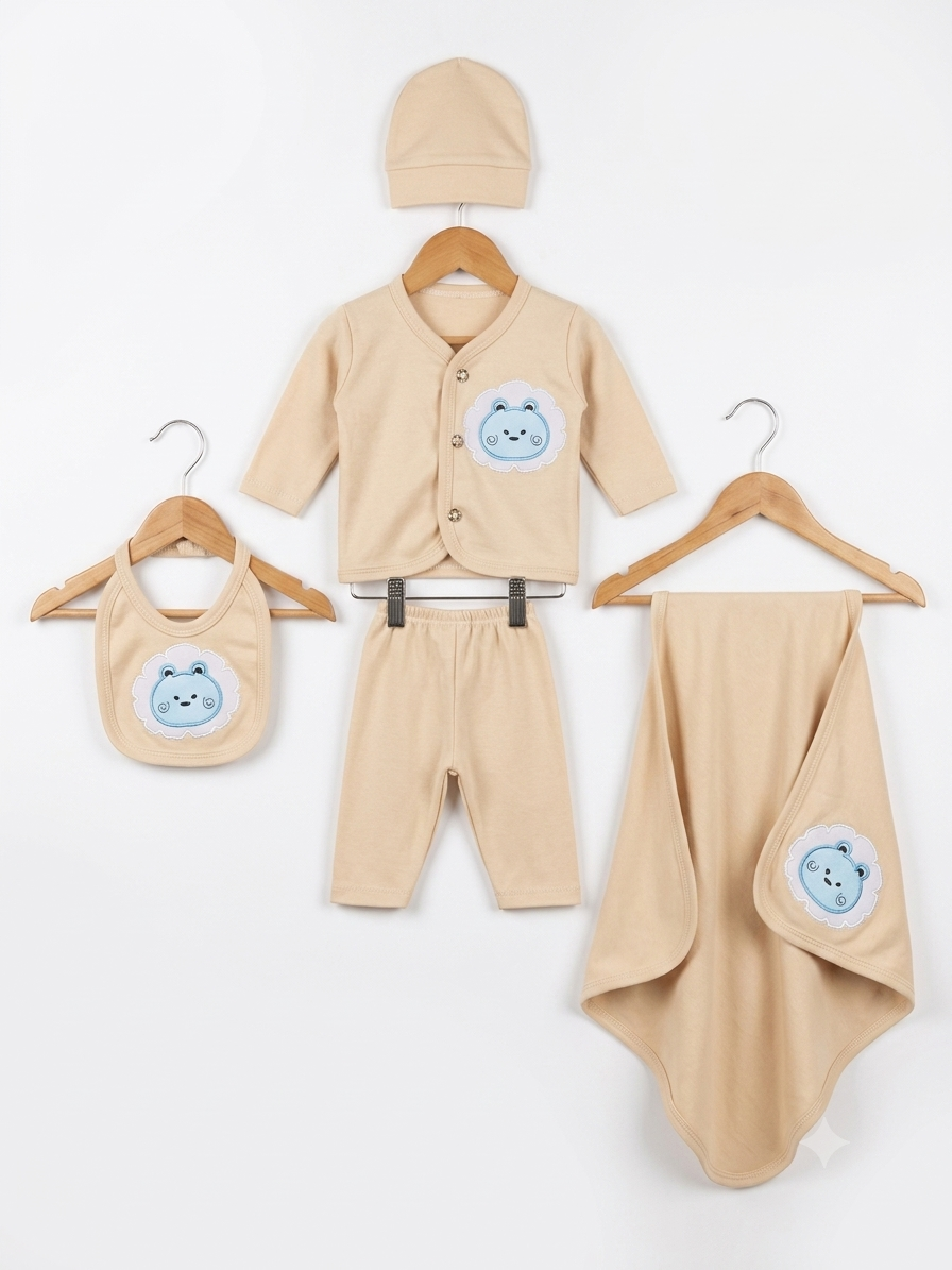 Newborn Premium (Fawn) Baby Baba Babies Cuddle Set 5 pcs