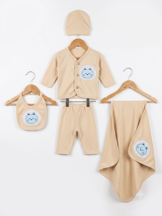 Newborn Premium (Fawn) Baby Baba Babies Cuddle Set 5 pcs