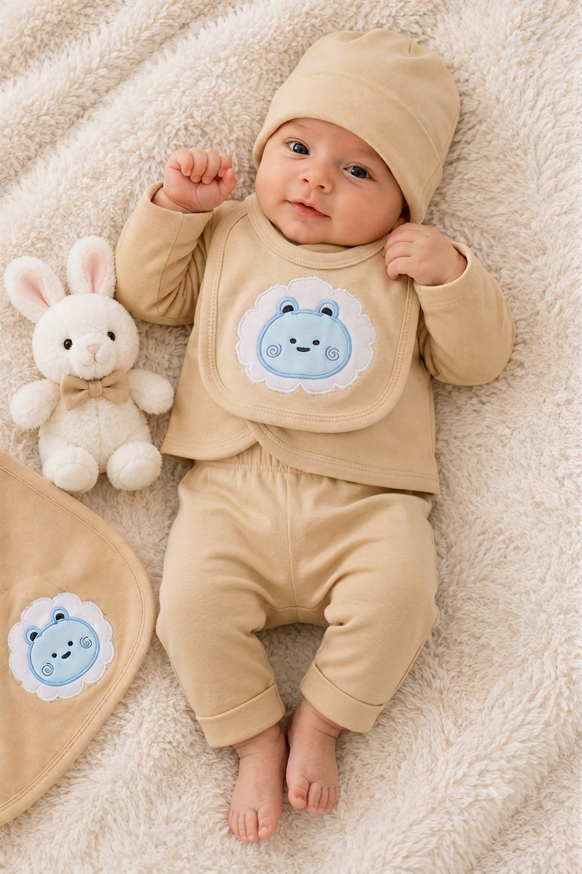 Newborn Premium (Fawn) Baby Baba Babies Cuddle Set 5 pcs