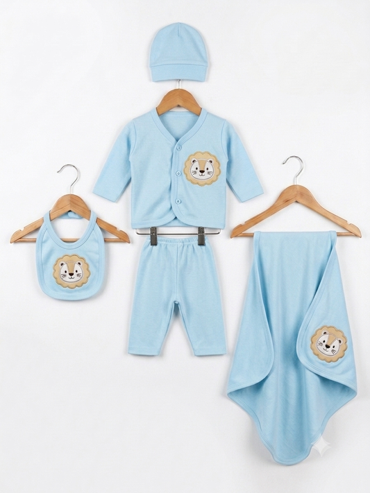 Newborn Premium (SkyBlue) Baby Baba Babies Cuddle Set 5 pcs
