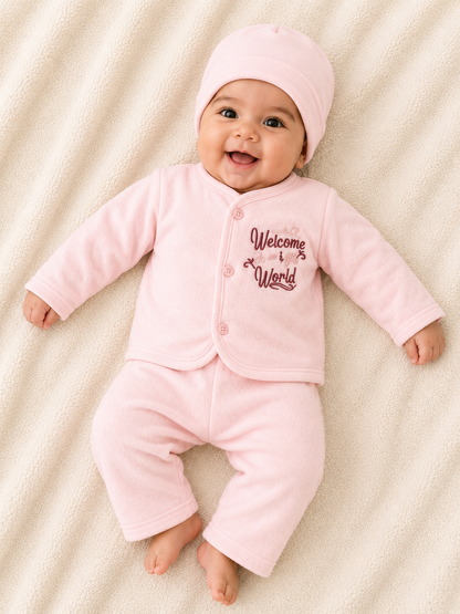 Baby Pink Newborn Baby Baba Babies Cuddle Set 3 pcs