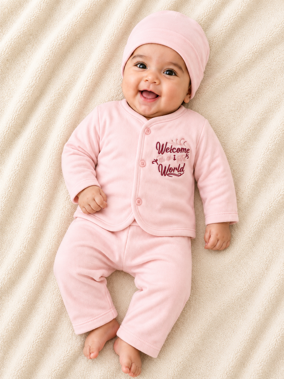 Baby Pink Newborn Baby Baba Babies Cuddle Set 3 pcs