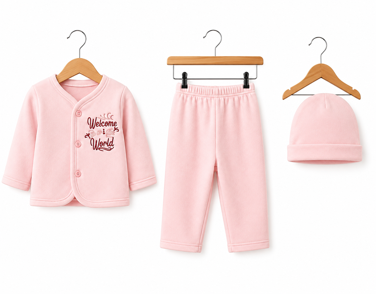 Baby Pink Newborn Baby Baba Babies Cuddle Set 3 pcs