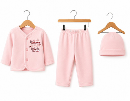 Baby Pink Newborn Baby Baba Babies Cuddle Set 3 pcs