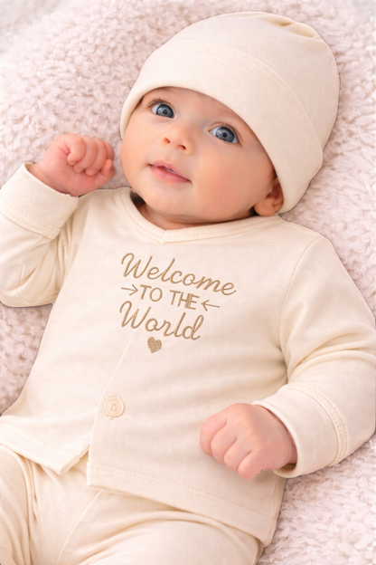 Cream Newborn Baby Baba Babies Cuddle Set 5 pcs