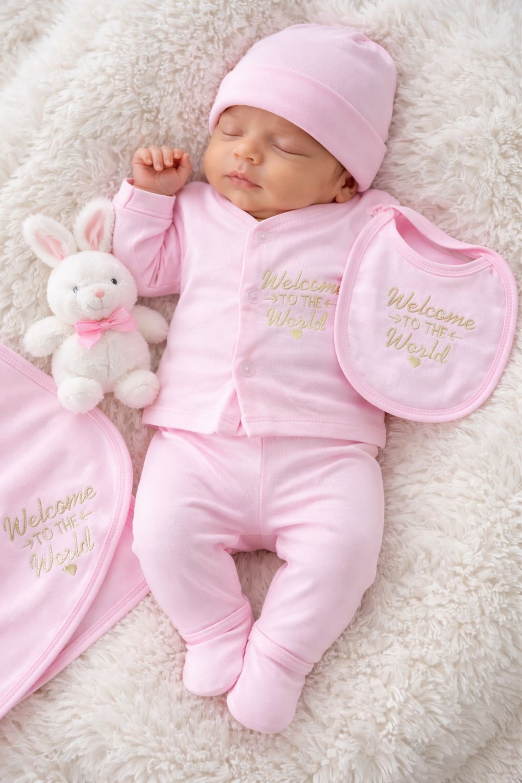 Baby Pink Newborn Baby Baba Babies Cuddle Set 5 pcs