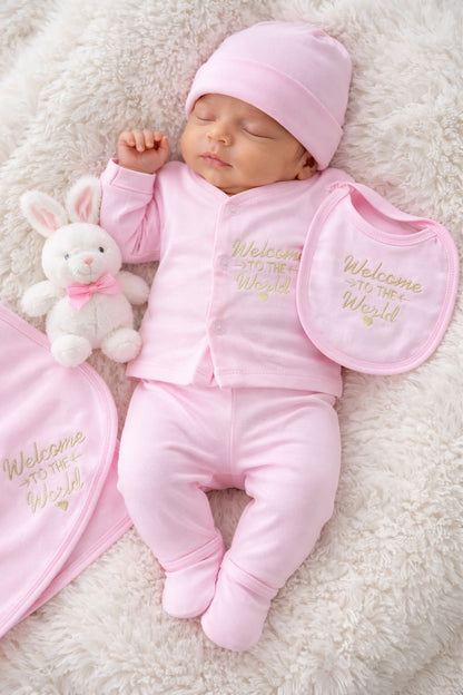 Baby Pink Newborn Baby Baba Babies Cuddle Set 5 pcs