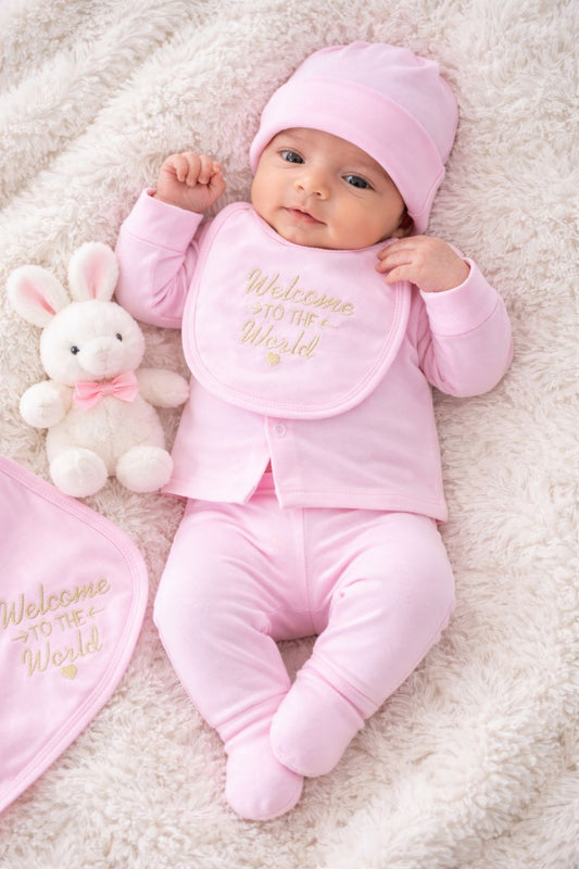 Baby Pink Newborn Baby Baba Babies Cuddle Set 5 pcs