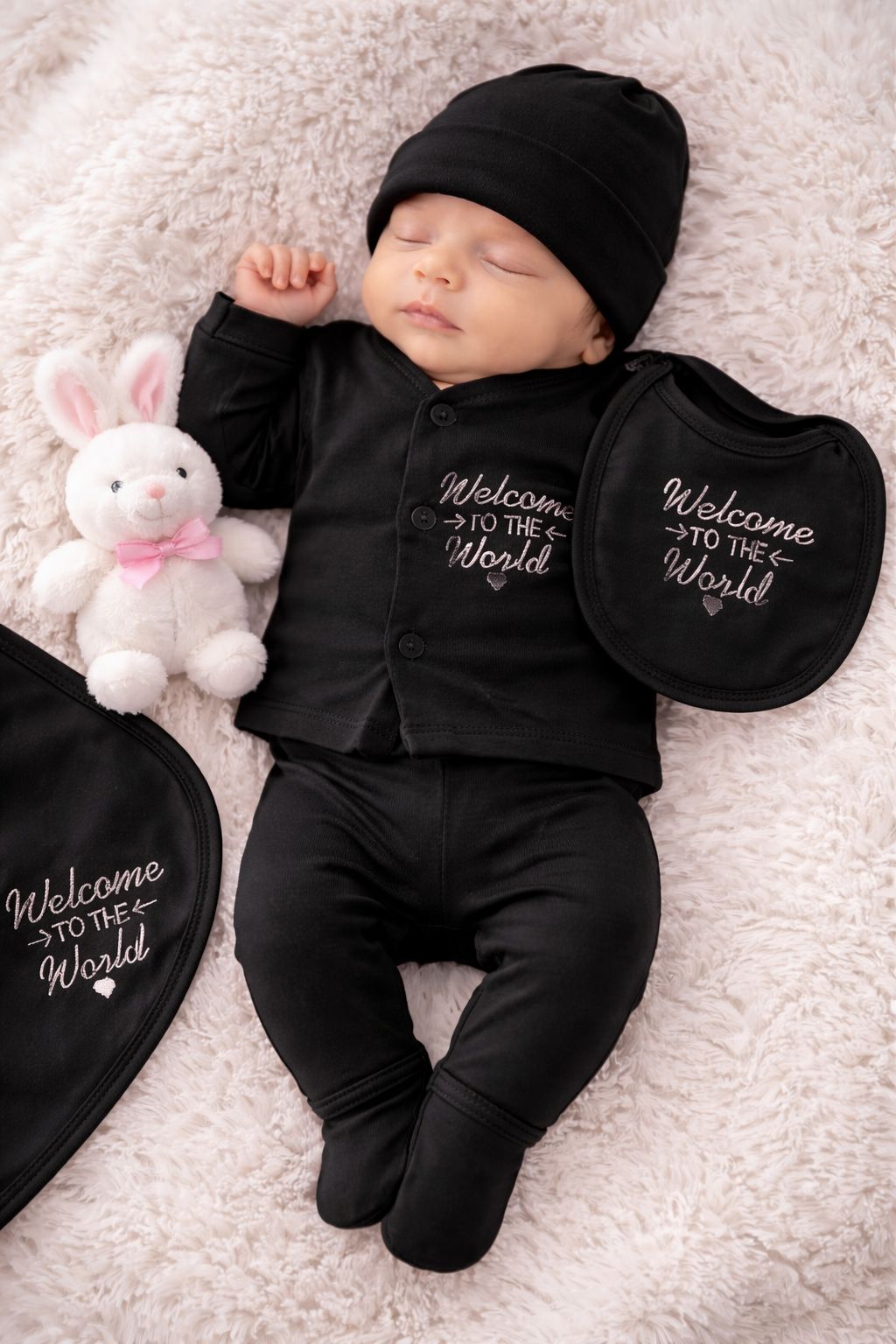 Black Newborn Baby Baba Babies Cuddle Set 5 pcs