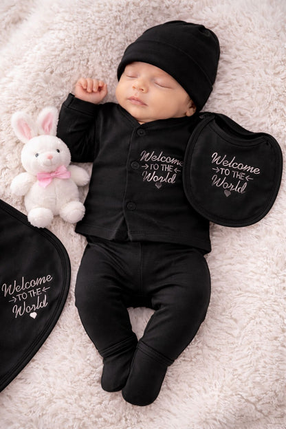 Black Newborn Baby Baba Babies Cuddle Set 5 pcs