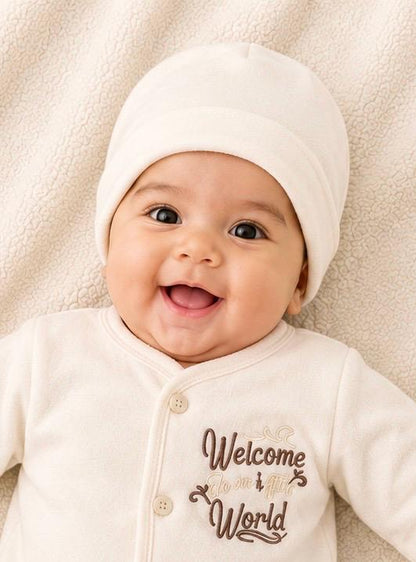 Cream Newborn Baby Baba Babies Cuddle Set 3 pcs